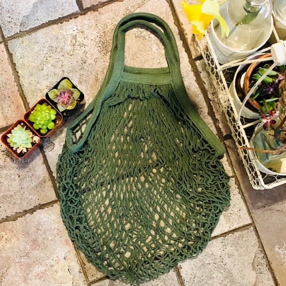 🆕🆕 ♻️FRENCH MARKET-SHORT HANDLE COTTON NET BAG♻️ - Picture 2 of 6